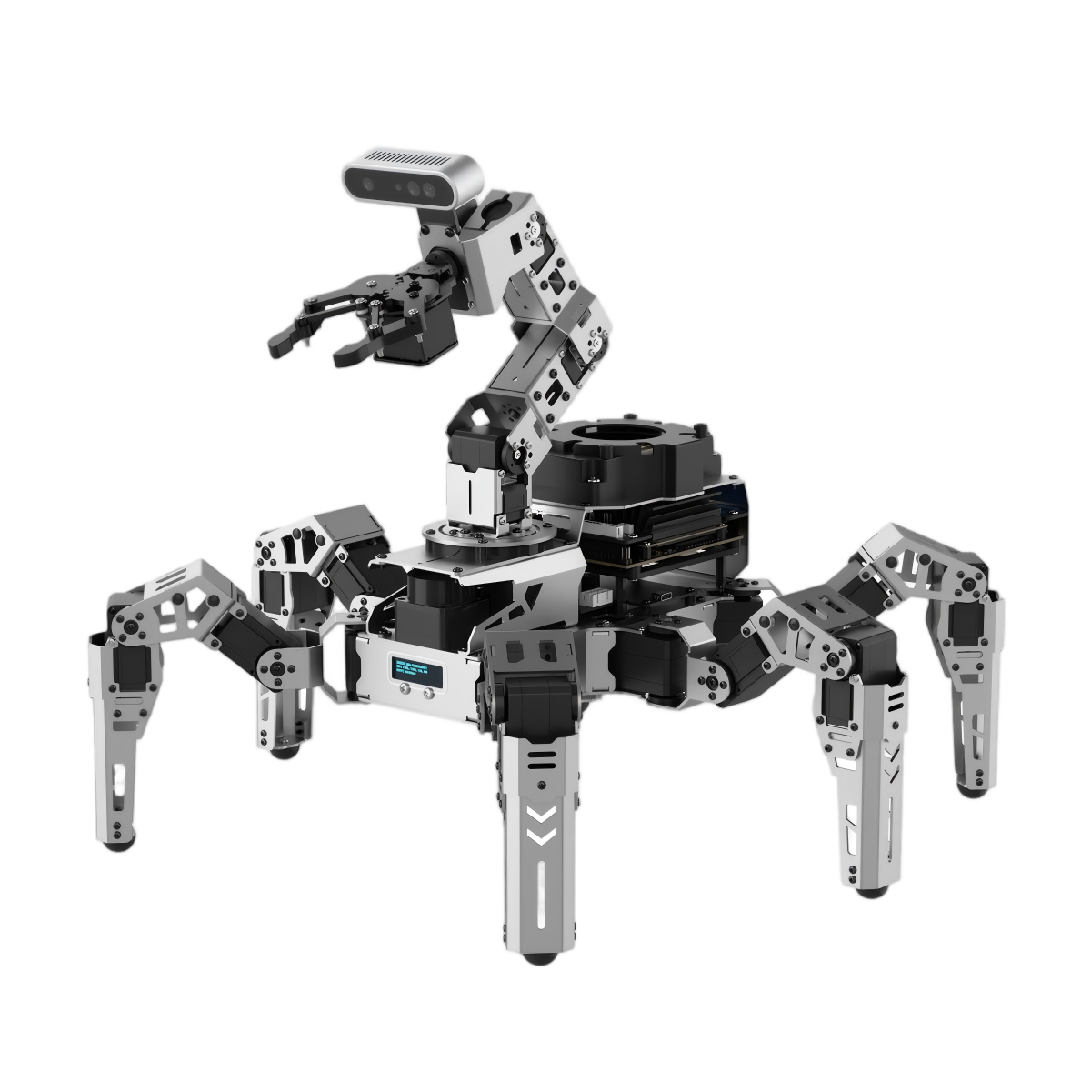 ROSpider ROS2 Hexapod Robot with Jetson/Raspberry Pi, Multimodal Large AI Models, ChatGPT, 3D Vision, SLAM Mapping & Navigation