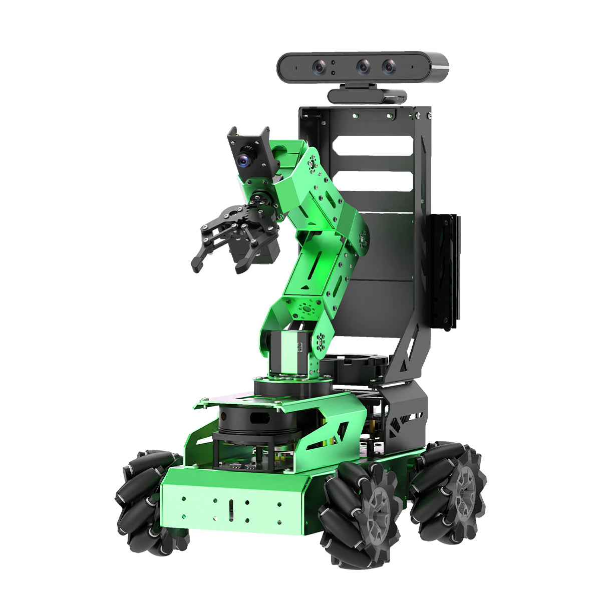Hiwonder JetAuto Pro AI Robot Car with 6DOF Vision Robotic Arm, Support ROS1 ROS2, with Large AI Model (ChatGPT), SLAM Mapping/Navigation, AI Voice Interaction, Intelligent Sorting