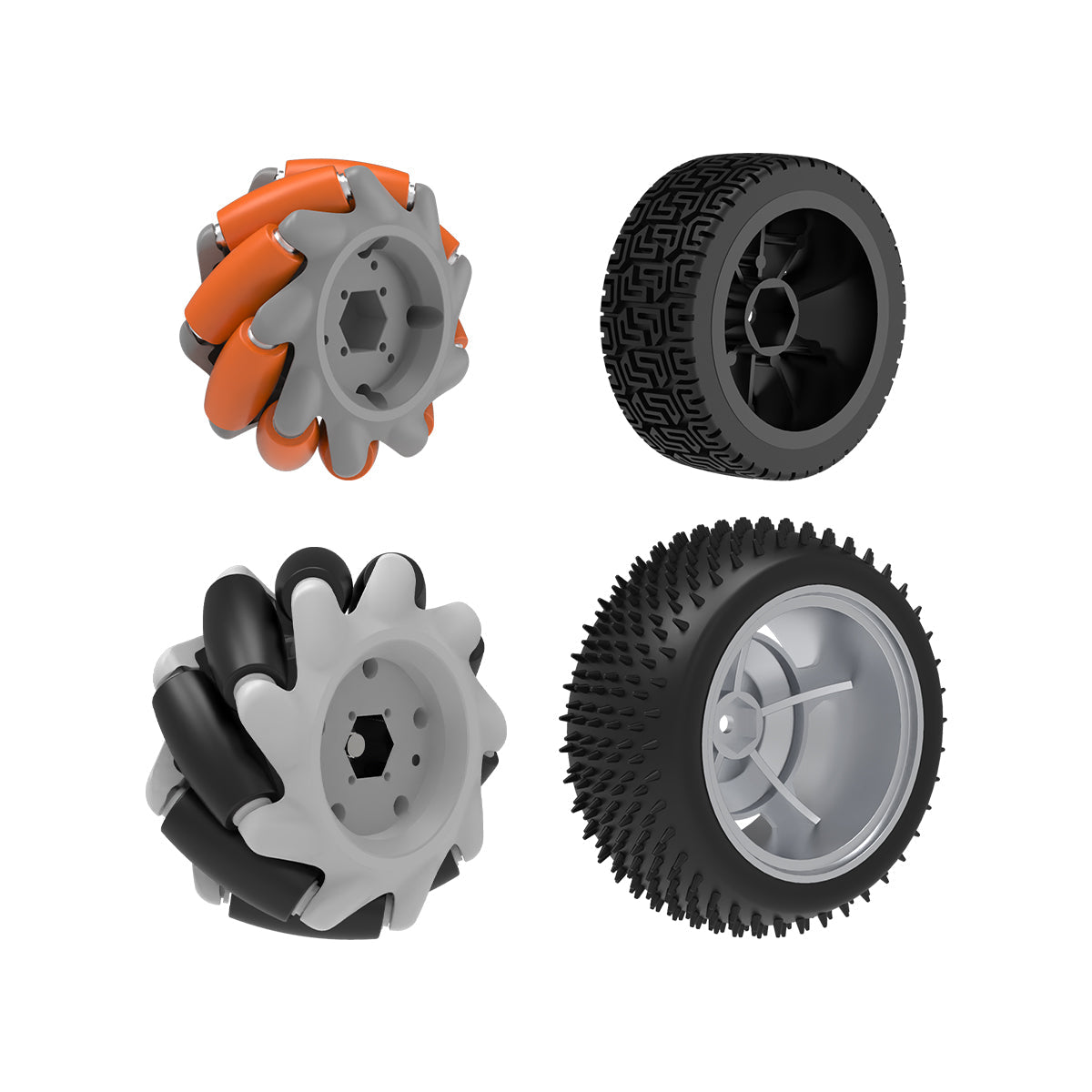 Mecanum Omnidirectional Wheel, Metal Coupling Motor, ROS Robot Universal Wheel, Smart Car Tire