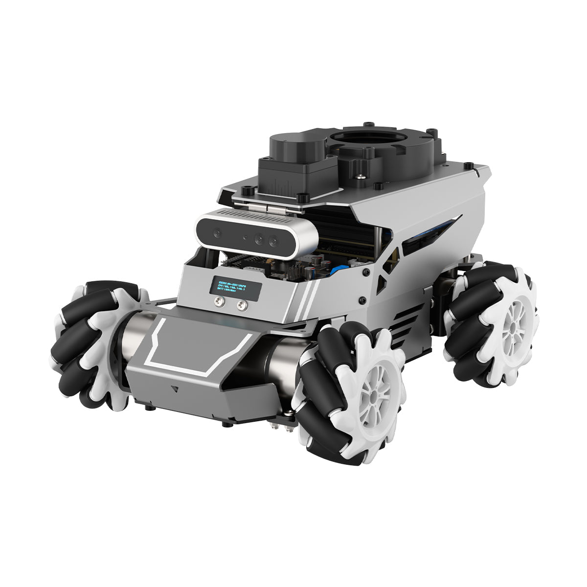 Hiwonder ROSOrin ROS2 Smart Car, Multimodal Large AI Model ChatGPT / Gemini / Grok / Llama, SLAM Navigation Programming, Mecanum Wheels Robot