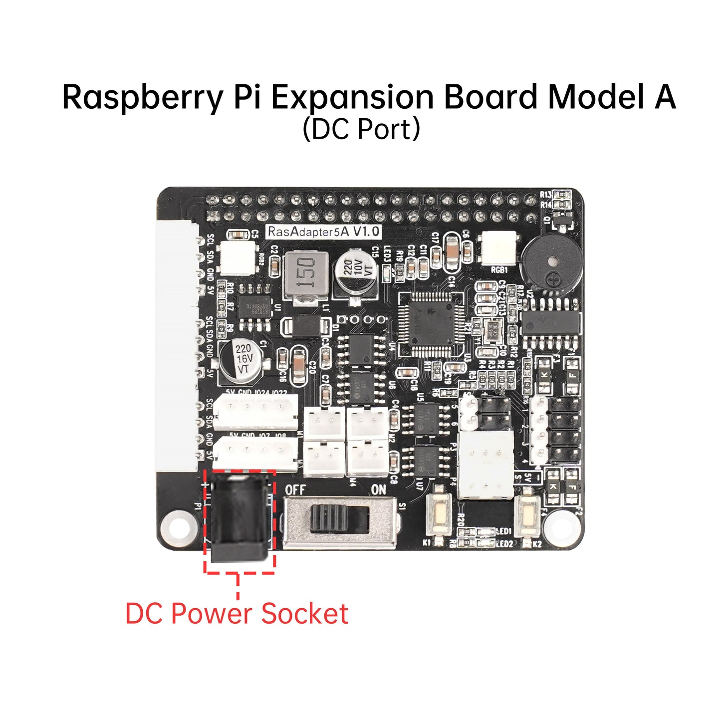 Raspberry Pi 5 Expansion Board, Servo Motor Driver, ROS Robot Manipulator Arm Smart Car Controller