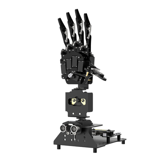 Open-Source Robotic Hand AiHand Powered by micro:bit V2 Programming Educational Robot, Support WonderCam AI Vision Module