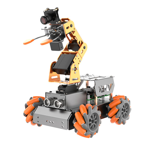 MasterPi Hiwonder AI Vision Robot Arm with Mecanum Wheels Car Powered by Raspberry Pi 5 Open Source Robot Car