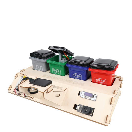 Waste Sorting Robot Kit: Hiwonder AI Vision Waste Classification Kit with Audio Broadcast Powered by micro:bit