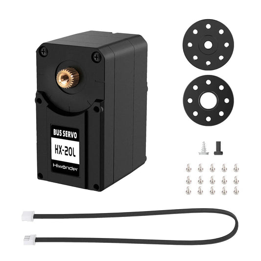 Hiwonder HX-20L 20kg High Torque Serial Bus Servo with Real-time Feedback, Full Metal Gear Dual Shaft Bearing for RC Robot