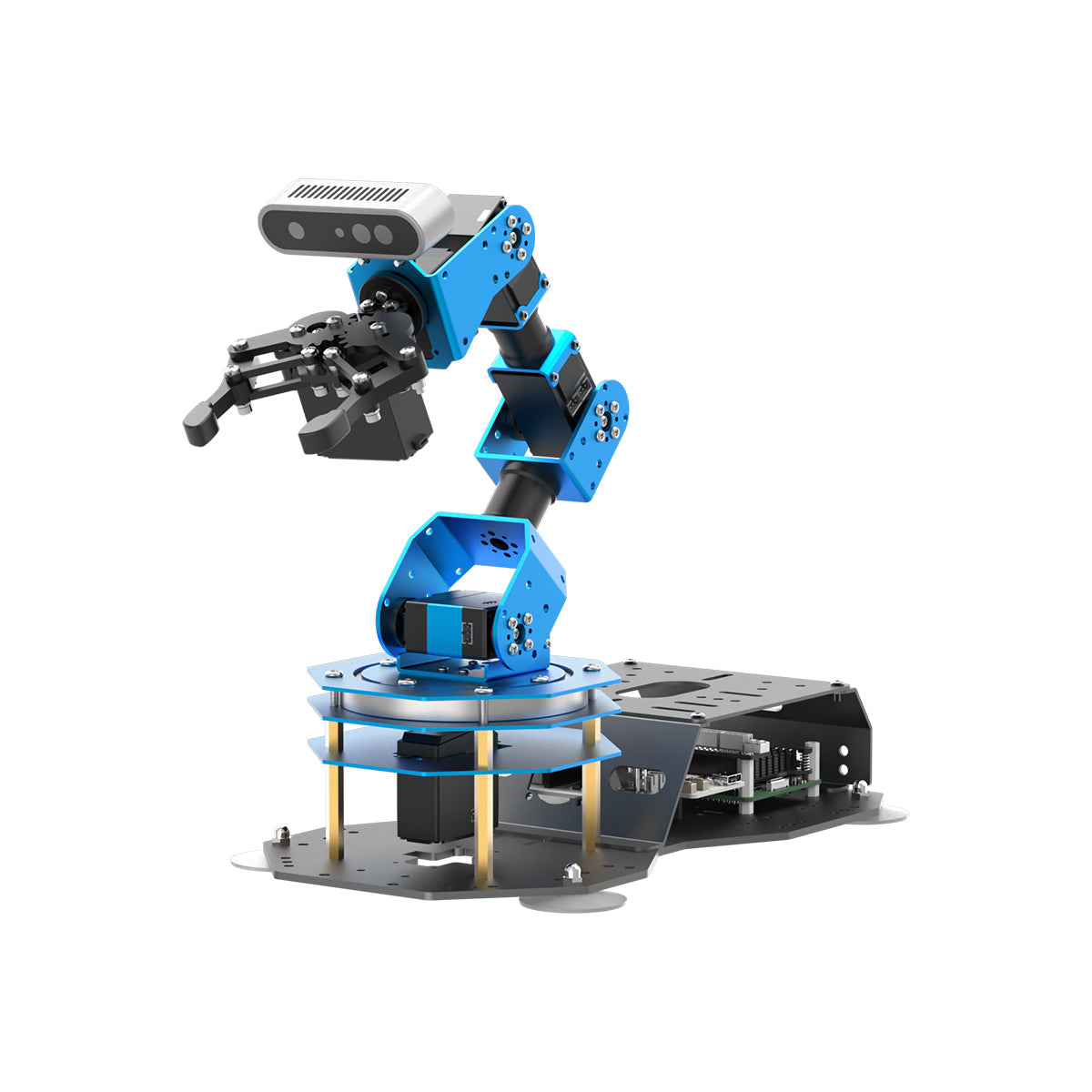 Hiwonder ArmPi Ultra ROS2 3D Vision Robot Arm, with Multimodal AI Large Language Models (ChatGPT), AI Voice Interaction, Vision Recognition, Tracking & Sorting
